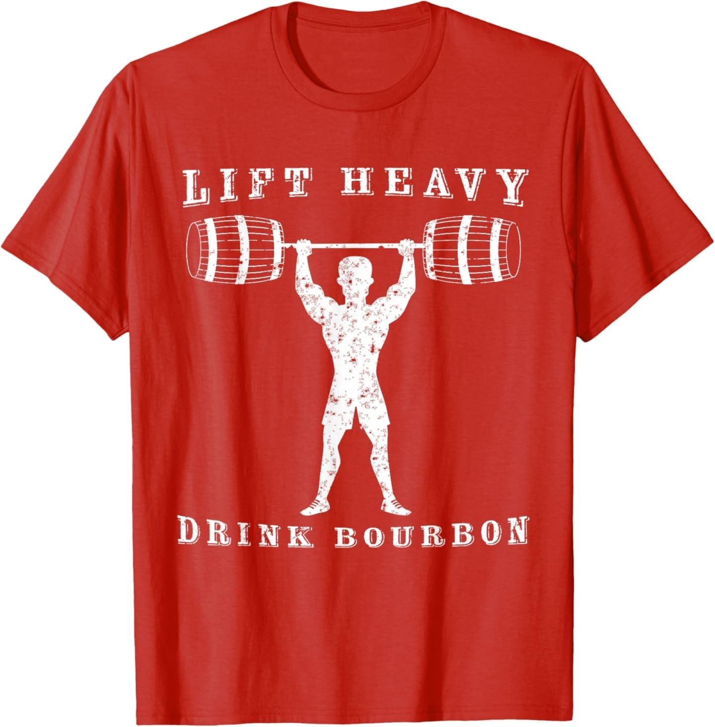 Funny Kentucky Lift Heavy Drink Bourbon Whiskey Gym Workout T-Shirt S