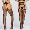 Sex stockings Sexy mesh socks Stockings Thin slim-fit suspenders Hollow seduction black silk suit
