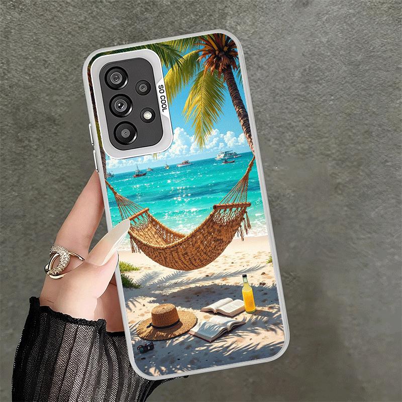 Sommer Strand Meer Palmenbaum Urlaub Stoßfeste Handyhülle für Samsung A17 A16 A15 A14 A37 A57 A36 A56 A26 A35 A55 A25 A34 A54 A2