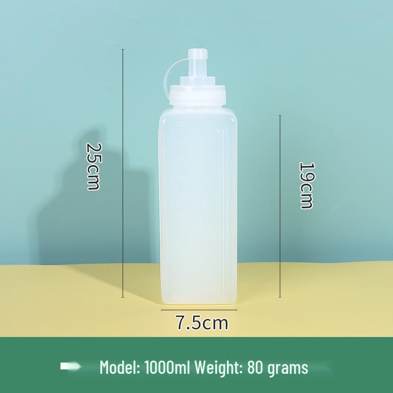 Graduated Squeeze Bottle for Sauces and Dressings - Pointed Tip for Precision