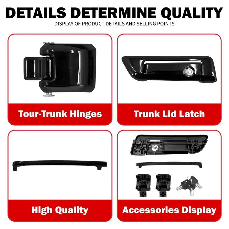 Motorcycle Pack Trunk Lid Latch Lock Key Tour Luggage Hardware Kits For Harley Touring Road Street Electra Glide 2014-Up
