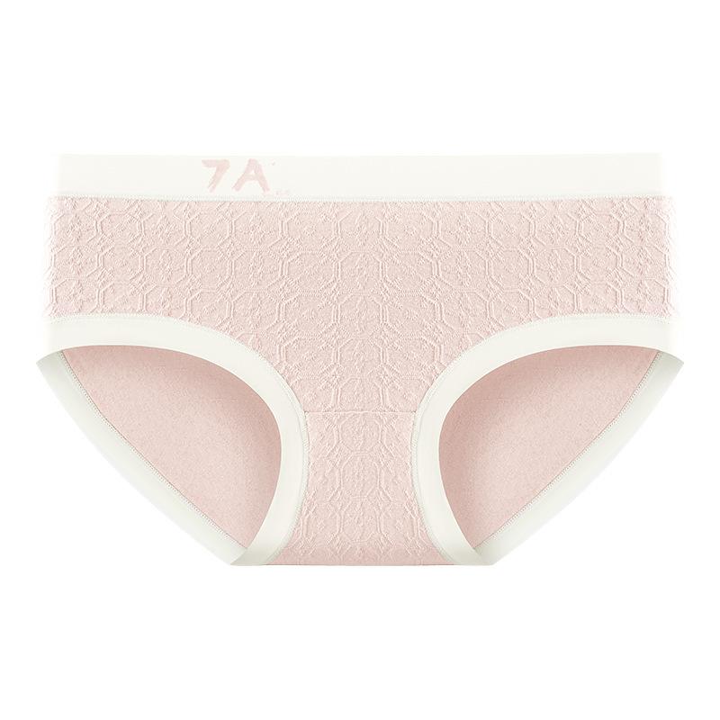 Female Spring and Autumn Middle Waist No Trace 7A Class Antibacterial Pure Cotton Underwear