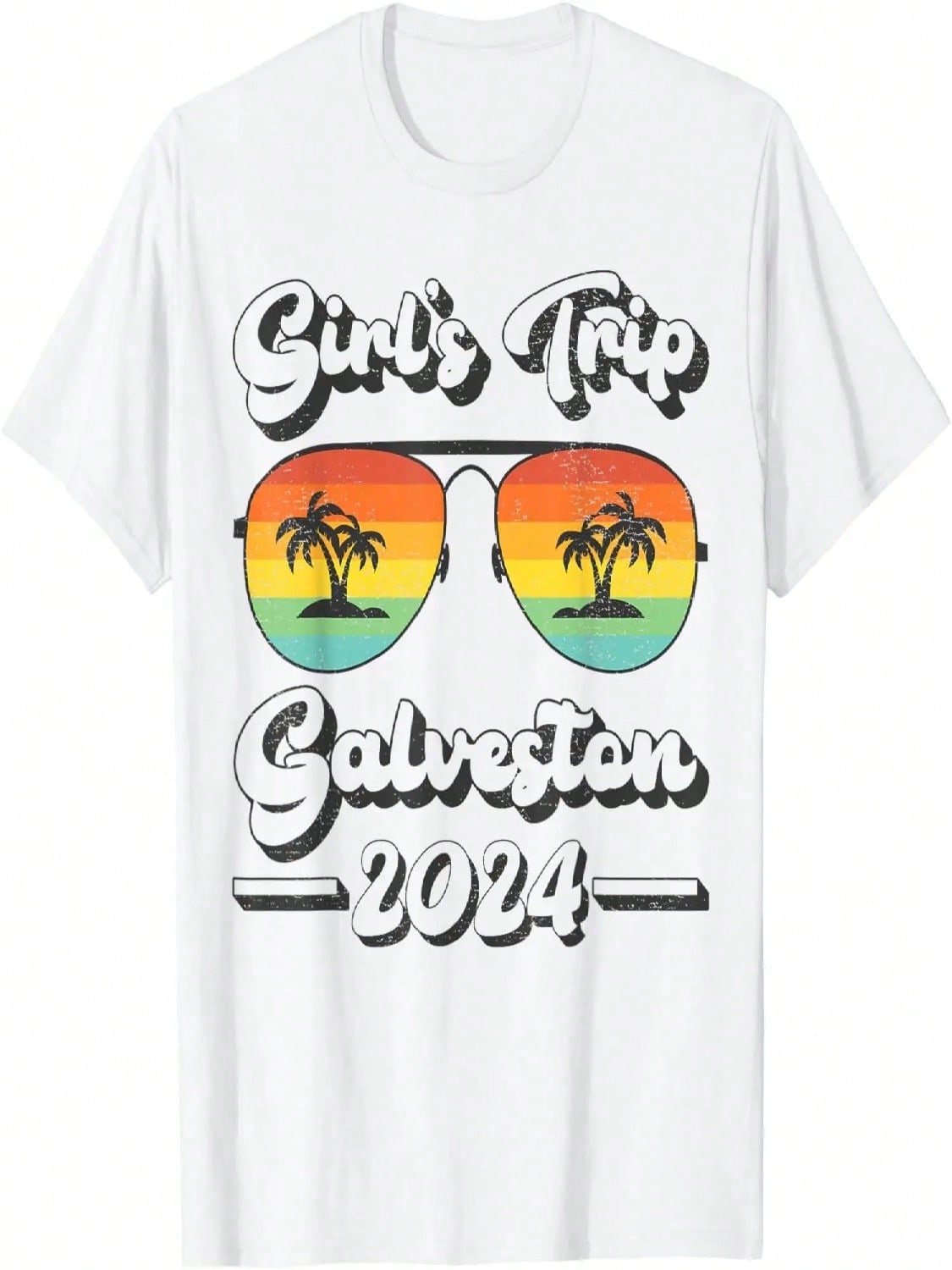 Summer Sunglass Girls Trip 2024 Texas Galveston Beach T-Shirt S