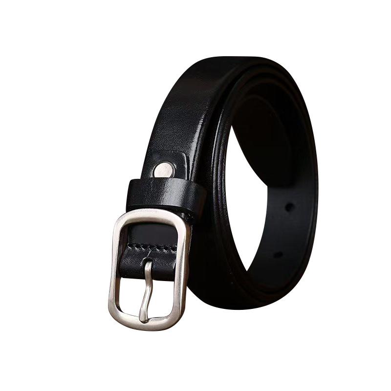 2.3Cm Wide Retro Casual Leather First Layer Cowhide Belt Women'S Fashion Simple Versatile Jeans Belt Women'S