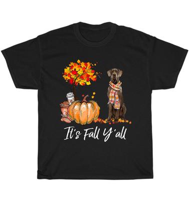 It's Fall Y'all Great Dane Dog Lover Thanksgiving Halloween T-Shirt Unisex Gift