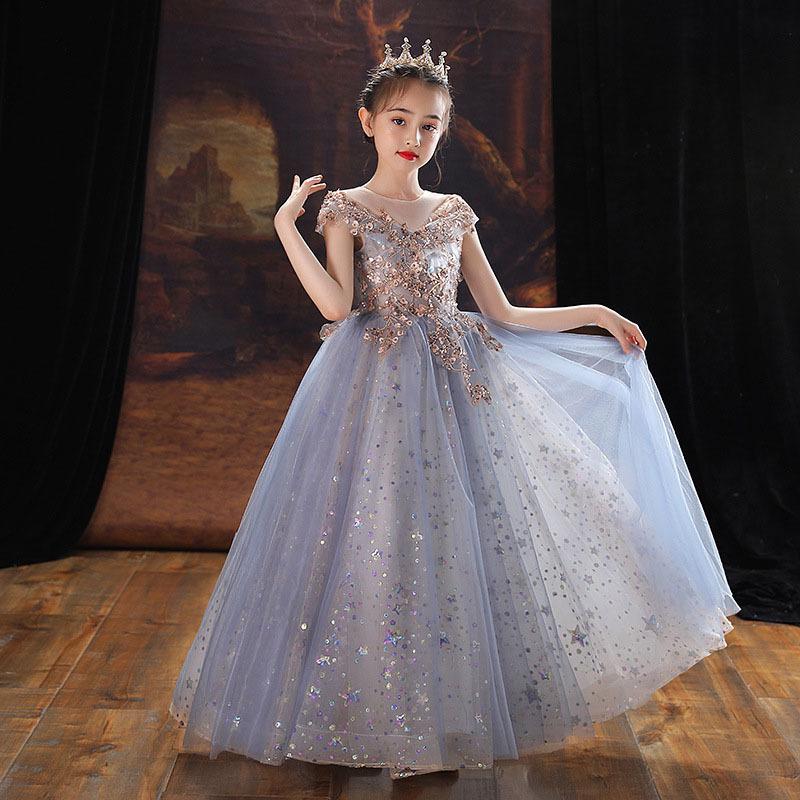 Girls' Stylish Tulle Formal Dress - Summer 2026 Piano Performance & Evening Gown