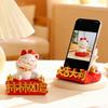 Cute Fortune Cat Phone Stand Creative Wealth Cat Model Phone Storage Rack Home Office Desktop Decoration Ornament Gift