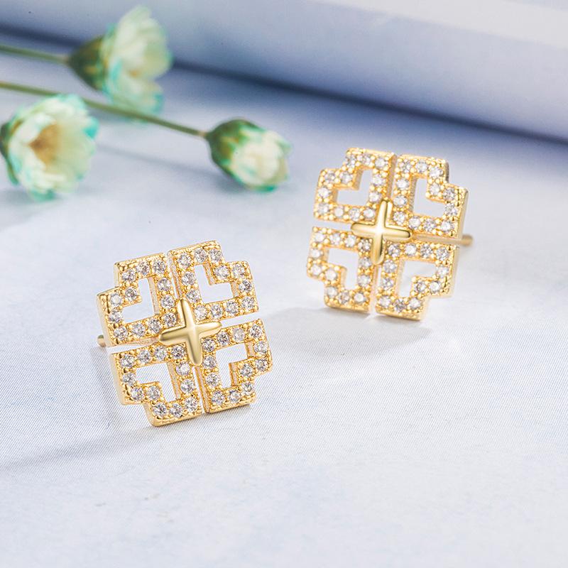 Lindon Women Copper Alloy Zircon Earrings Drop Earrings For Women Wedding Party Gifts