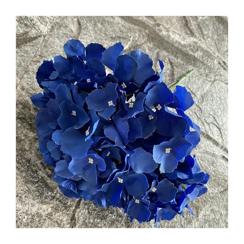 Realistic 5 Head Hydrangea Artificial Silk Flower For Wedding Party Decor Home
