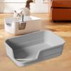 Litter Box Cat Sandbox Easy To Pan Bed Container with Lowered Front