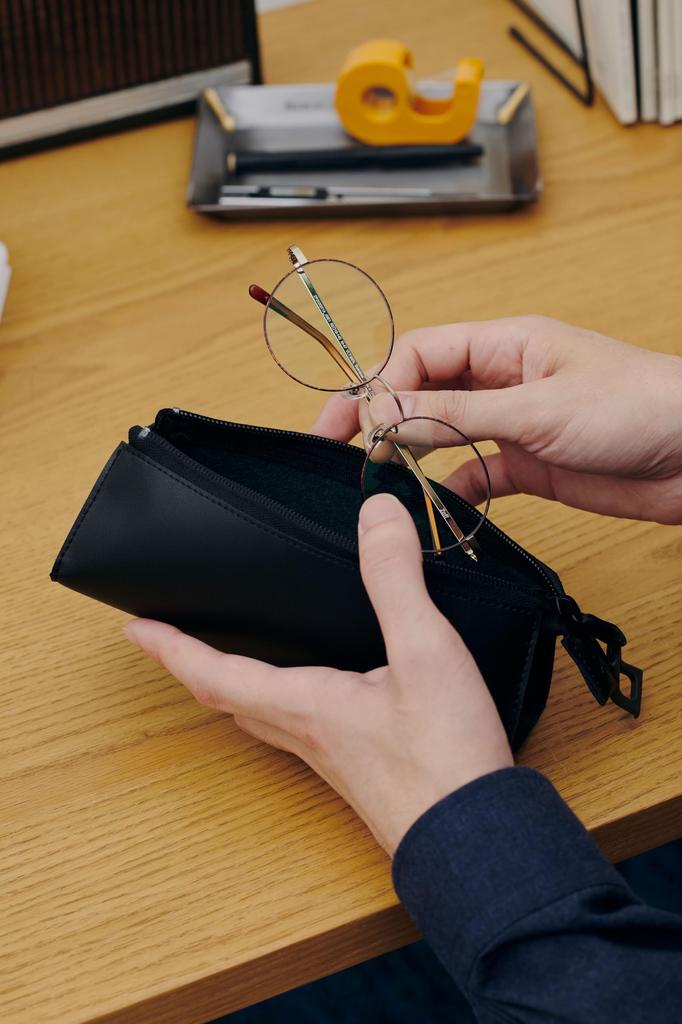 [uF] PEN & EYEGLASS CASE BLK Pen Case/Eyeglass Case for Men