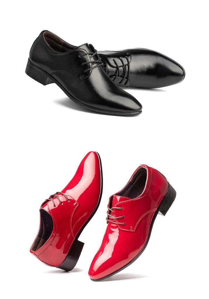 Korean Style Breathable Pointed Toe Leather Casual Men's Shoes - White Trendy Nightclub & Photo Studio