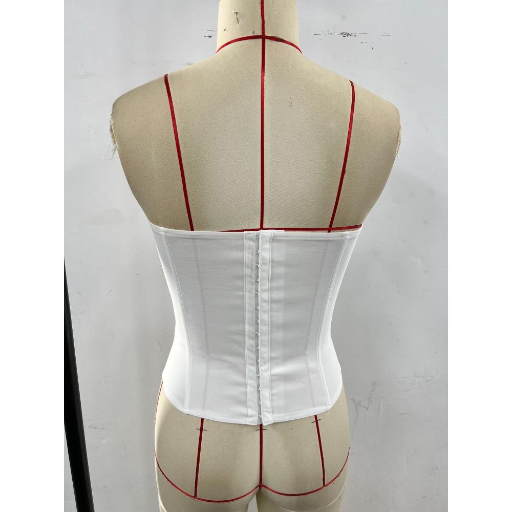 Women's Streetwear Hot Girls Tie Pure Desire Wrap Chest Solid Colour Tank Top