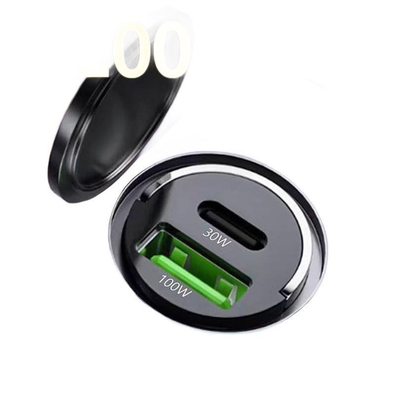 Invisible 100W Car Charger: Dual Port | Fast Charging for Apple, Huawei, Xiaomi