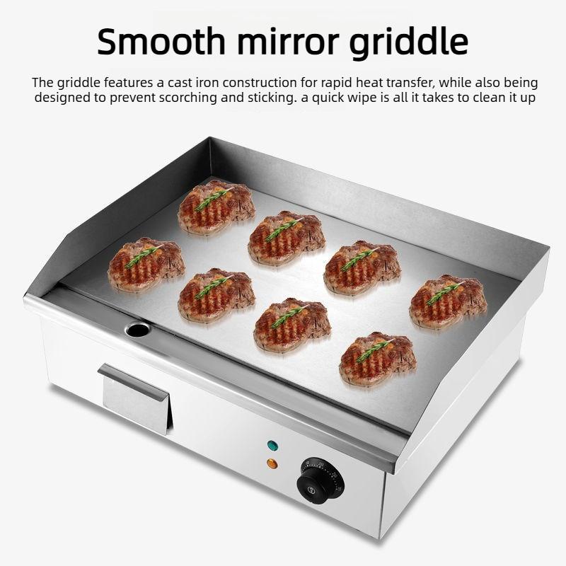Smart Electric Countertop Flat Top Griddle Grill Commercial Restaurant Fast Heating Teppanyaki Grill Flat Top Grill Machine
