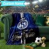 Custom Name Blanket Hilal FC Crest Blanket Bedding Blanket for Travel, Camping, Living Rooms, Offices, Sofas, Fan Christmas Gift