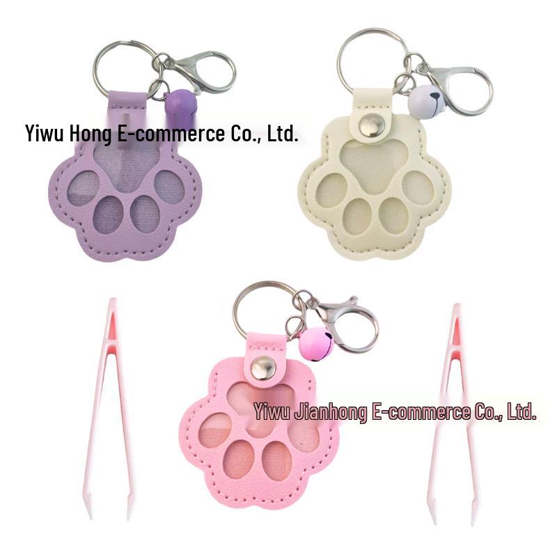 Pet Hair Storage Pendant Keychain: Creative Cat Paw & Dog Jewelry Keepsake