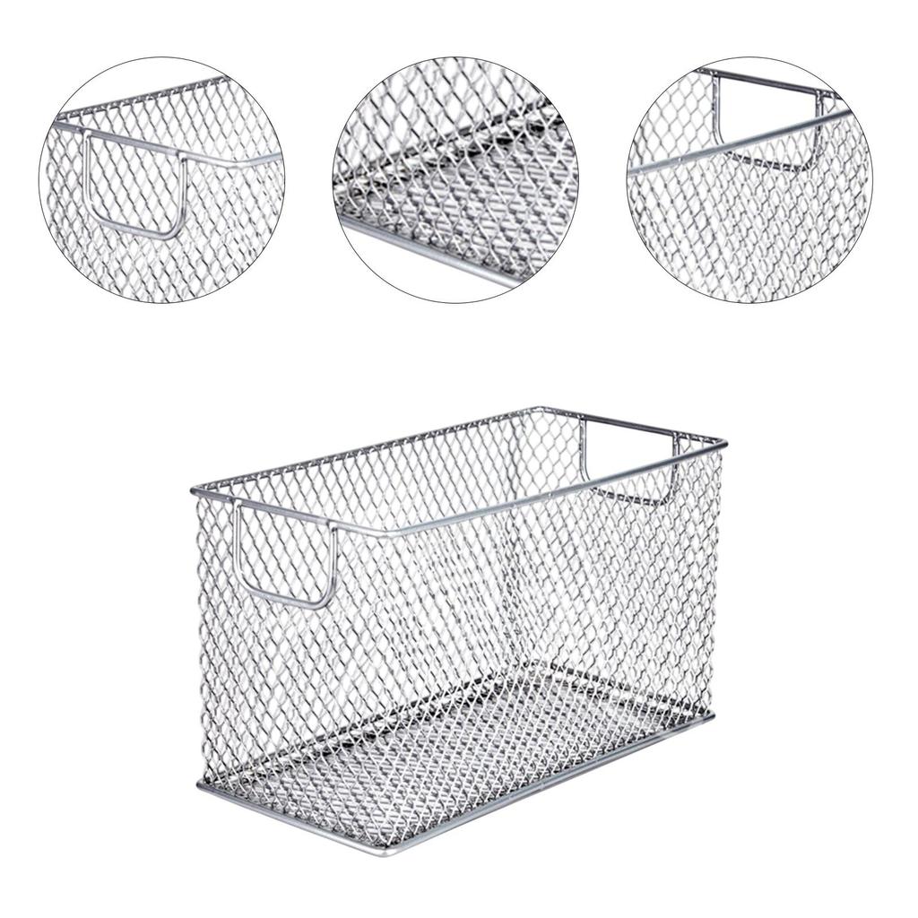 Mesh Wire Storage Basket Multifunction Organizing Organizer Bin Wire Basket for Shelves Bathroom Countertop Pantry Laundry