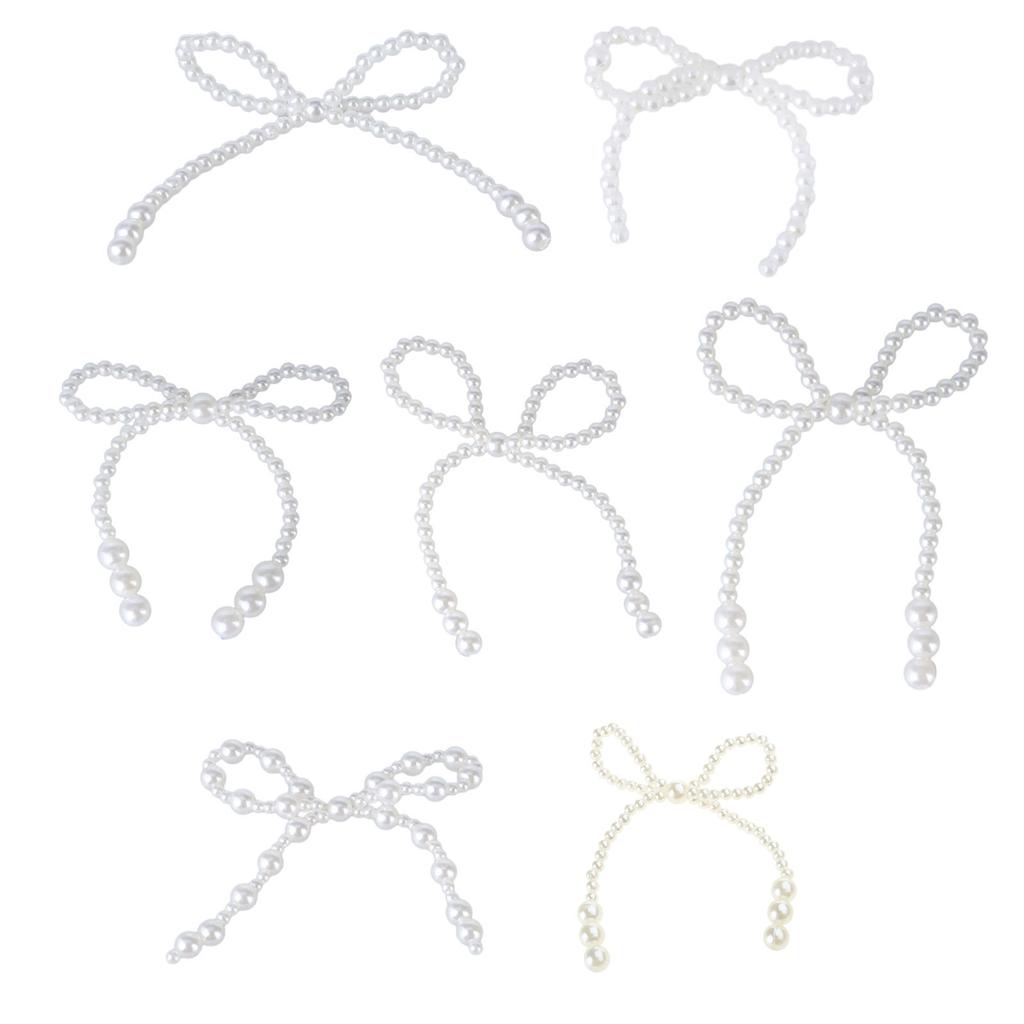 Elegant Pearl Bowknot Jewelry Accessory Beautiful Pearl Bowknot Decoration Unique Jewelry Accessory for Craft Projects