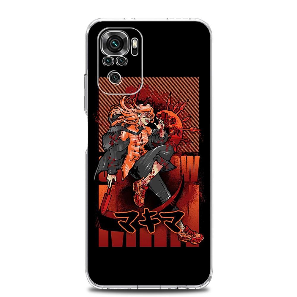 Anime Denji Chainsaw Man Makima Pouzdro na telefon Pro Xiaomi Redmi Note 12 11 9S 9 8 10 Pro Plus 7 8T 9C 9A 8A K40 Herní Průhledný Kryt
