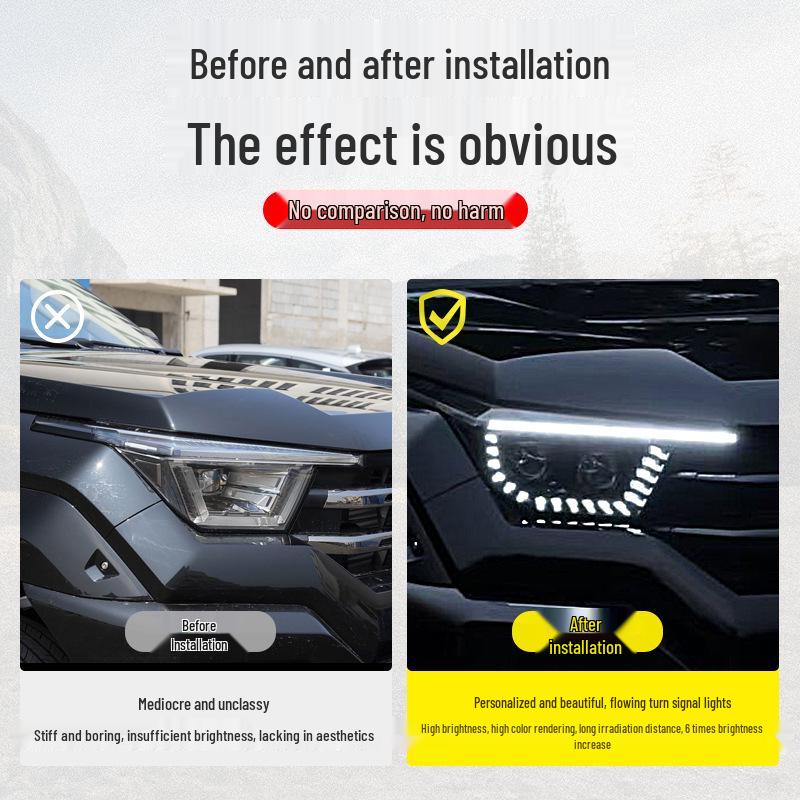 Tank 400 Hi4-T Starship Double Straight Headlight Assembly - Non-Destructive Replacement Car Lights.