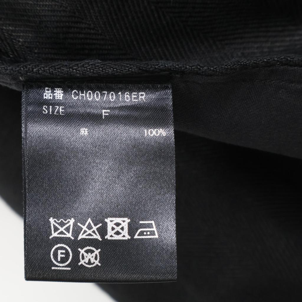 chaos CH007016ER Black Linen Double Breasted 4B Tailored Jacket Jacket F blackUsed