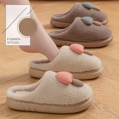 Cotton Slippers Inside, Home Cotton Shoes with Fleece and Thickened Fabric
