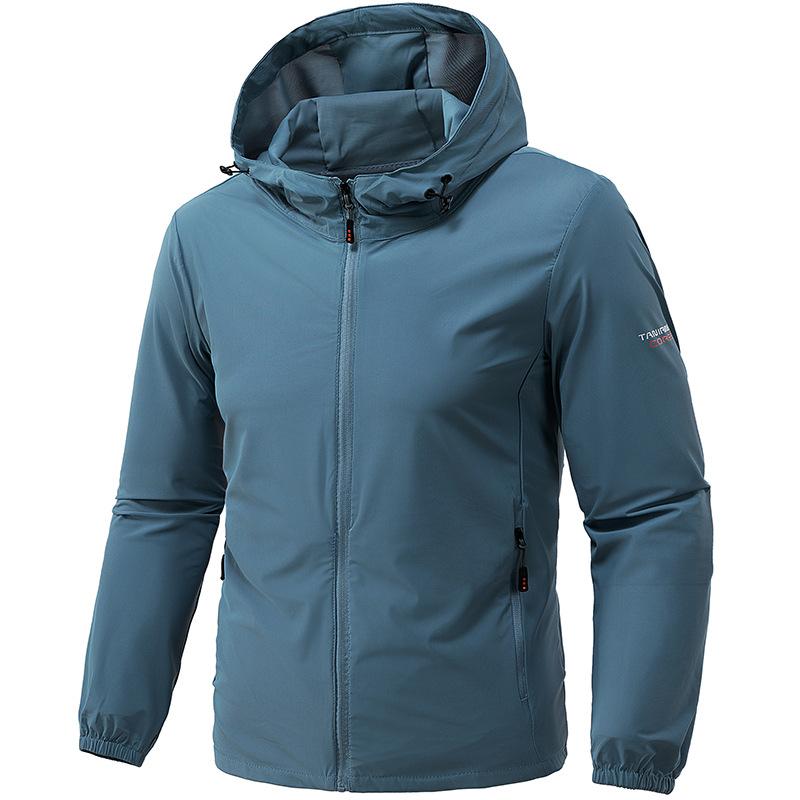 Sommer Neue Sonnenschutzkleidung Herren Hautkleidung Atmungsaktive Kapuzenjacke