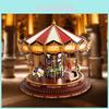 Carosello Circense Mr Christmas Carillon con Piattaforma Rotante e Melodie Natalizie per Decorazione Festiva