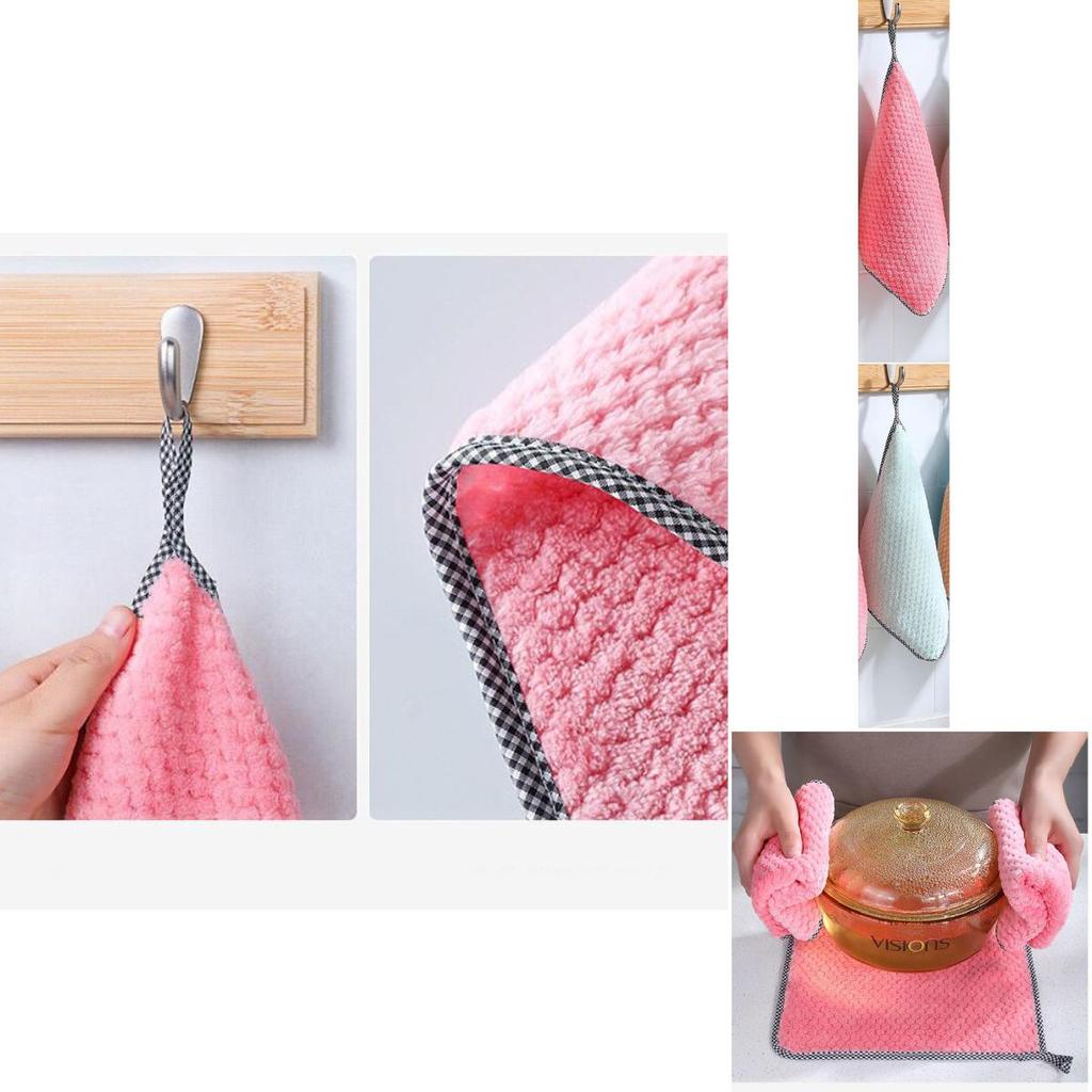 Kitchen Microfiber Dish Cloth With Water Absorption For Pots And Bowls