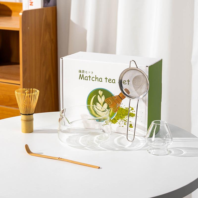 Potbelly Glass Matcha Matcha Bowl Heat-resistant Kung Fu Tea Set Accessories Ceremonial Matchas Mixing Bowl Kitchen tools