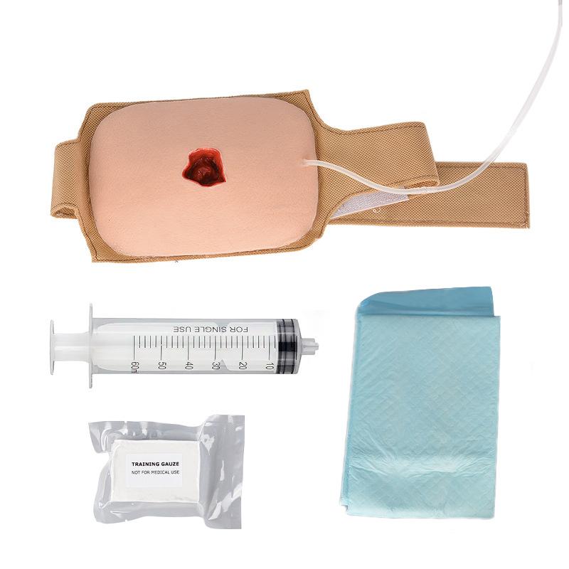 1 Set Wearable Gunshot Wound Packing Task Training Kit Haemostatic Wound Packing Trainer Dressing Teaching Tool
