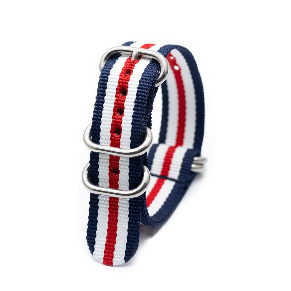 Silver Smooth Oval Buckle Nylon Watch Strap - Waterproof E-commerce Source Watch Band
