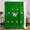 Soccer field layout with player positions and a ball in the center circle. for all seasons blanket lunch break throw gift
