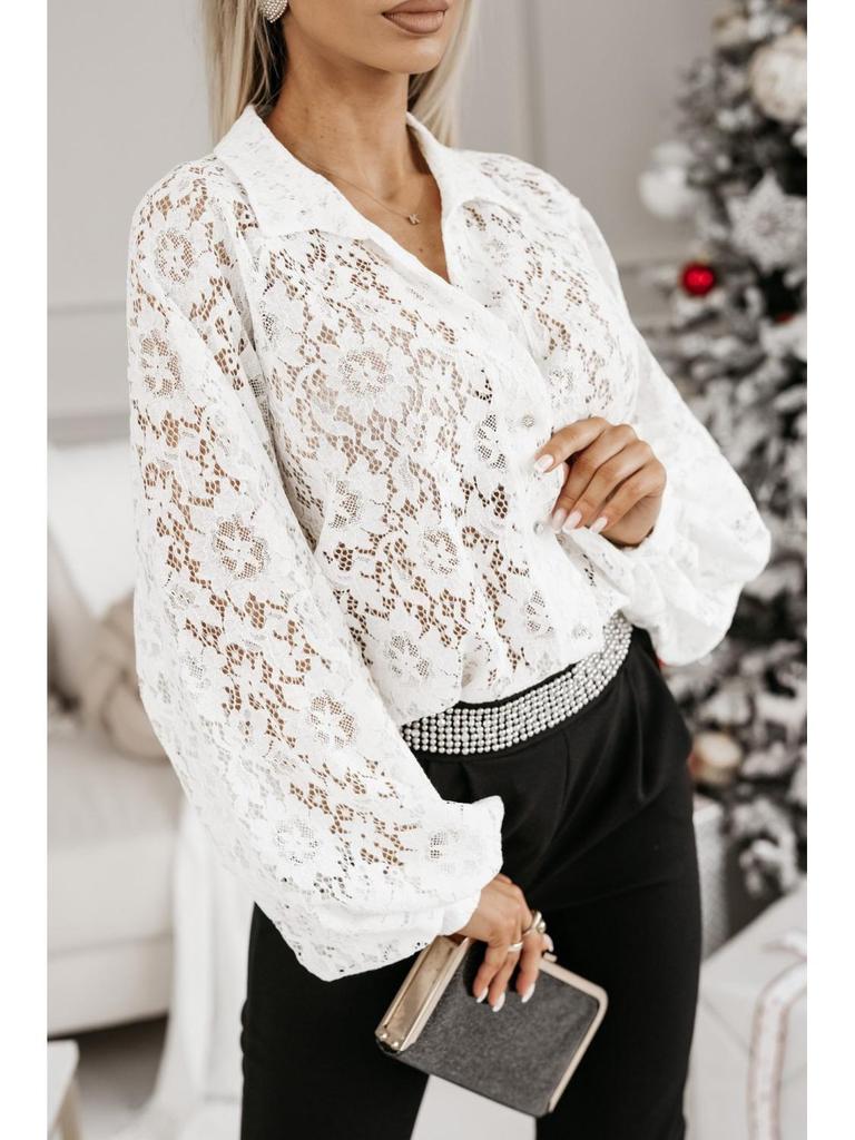 Frühlings Europäisches & Amerikanisches Damen Sexy Spitzenhemd