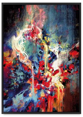 Poster abstract - pictură abstractă într-un cadru negru