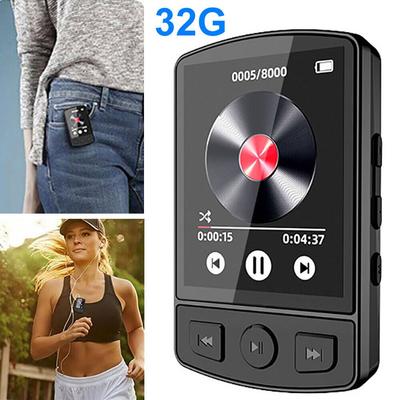 Mini-MP3-Player Tragbarer Sport-Clip Walkman HiFi-Sound Bluetooth-kompatibel 5.0 Studenten-Walkman 1,8-Zoll-Bildschirm mit UKW-Radio E-Book