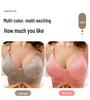 Cross-Border Large Front Buckle Wireless Bra with Side Support and Jacquard Design