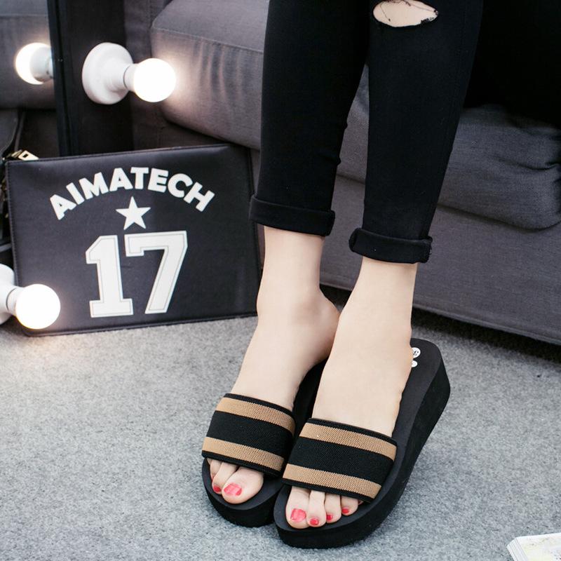 Comemore Summer Women Shoes Platform Comfortable Platform Non -Slip Slippers Wedge Beach Flip Flops House Sandals Zapatos Mujer