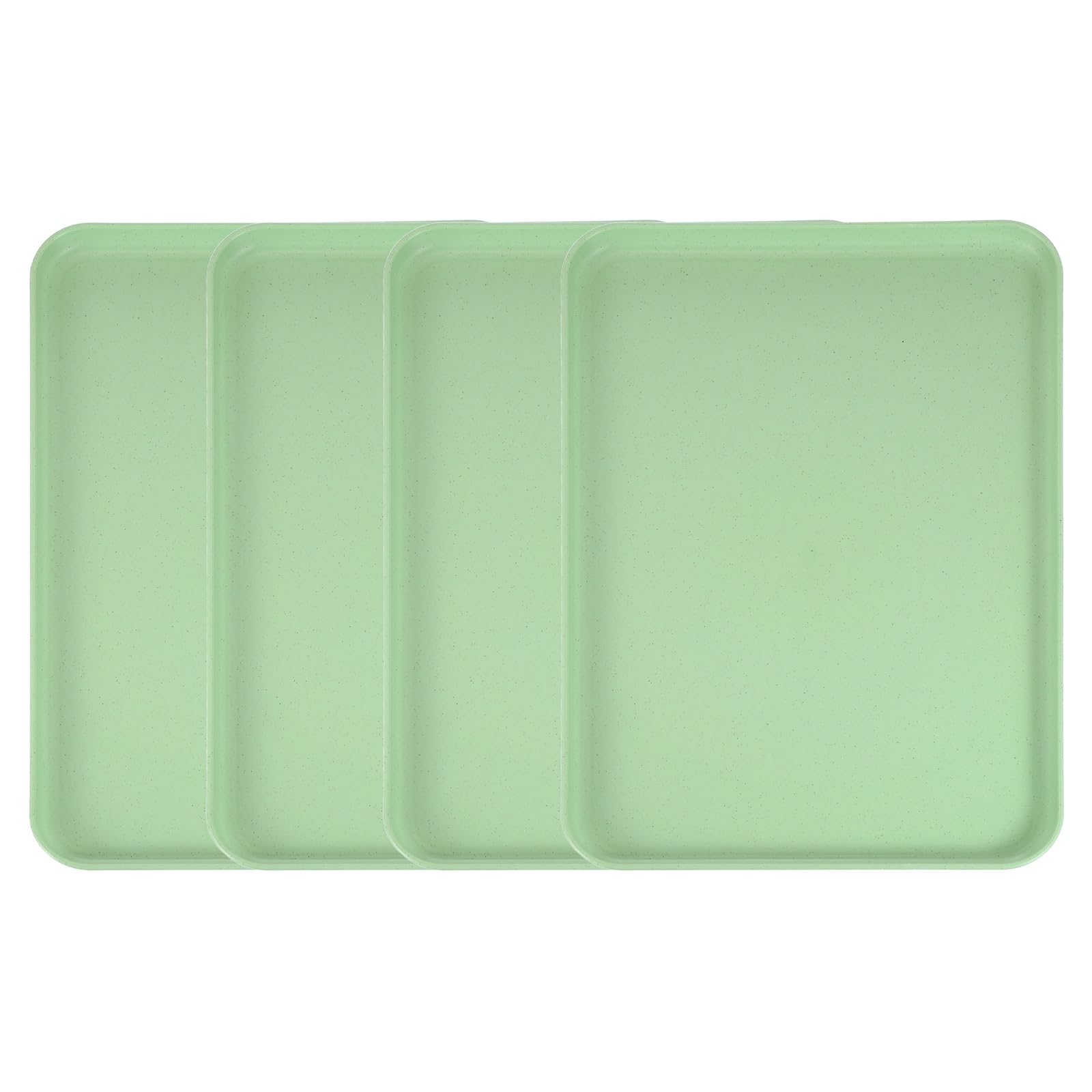 

uxcell Plastic Trays, Set of 4, 38cm x 27cm Rectangular Food Trays for Kitchens, Restaurants, and Cafes, Perfect for Fruits, Burgers, Lunches, and Des