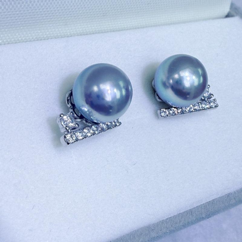 

Серьги-пусеты из жемчуга Ханадама 8-9 мм, из стерлингового серебра