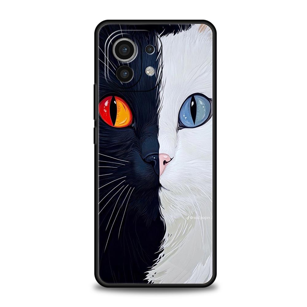 Cute Cat Phone Case Cover for Xiaomi Mi 17 15 14 13 12 11 Ultra 15T 14T 13T 12T 11T Pro Lite 5G Soft TPU Shell Fundas Capas Bags