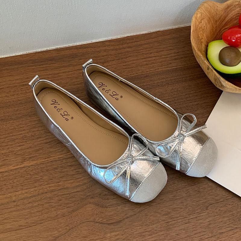 Fashion Footwear With Height Increasing Women Flats Slip On Shoes 2025 New Female Butterfly-Knot Fashion Shallow Ladies Flats With Shoes
