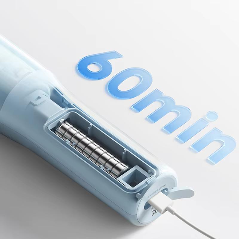 Cortador de Cabelo Infantil Xiaomi Mijia Com Função de Sucção de Cabelo 60min de Autonomia IPX7 à Prova d'Água Ponta de Lâmina com Esferas Redondas Barbeiro de Bebê