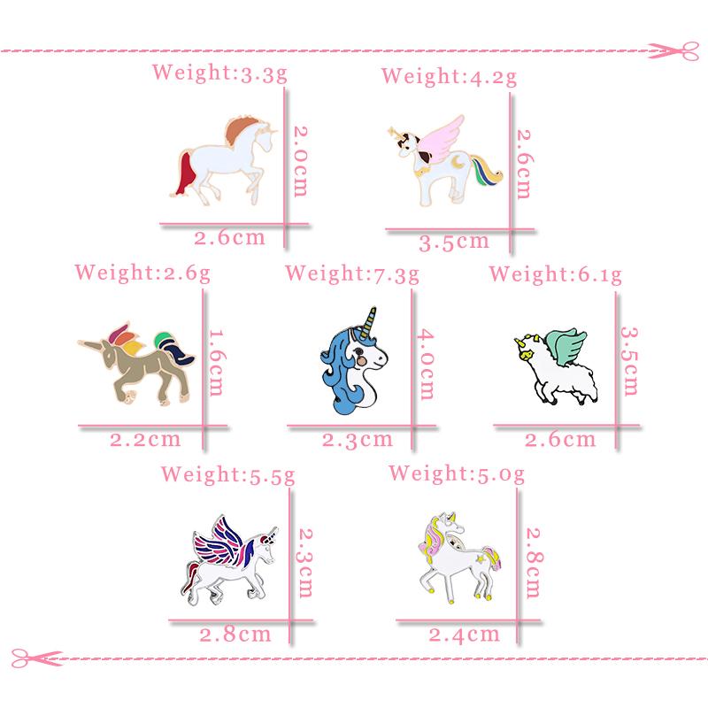 Fashion Enamel Pins Cute Unicorn Sika Deer Brooches for Girls Children Colorful Backpack Shirt Denim Jacket Jewelry Badges Gifts