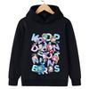 2025 KPop Demon Hunter Cartoon Girls Boy Hooded Sweatshirt Warm Children's Korean Wave Fashion Casual Tops Casual Girls Clothing