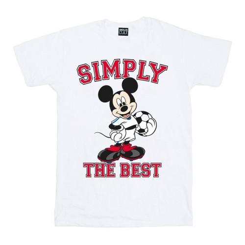Disney Womens/Ladies Mickey Mouse Simply The Best Cotton Boyfriend T-Shirt
