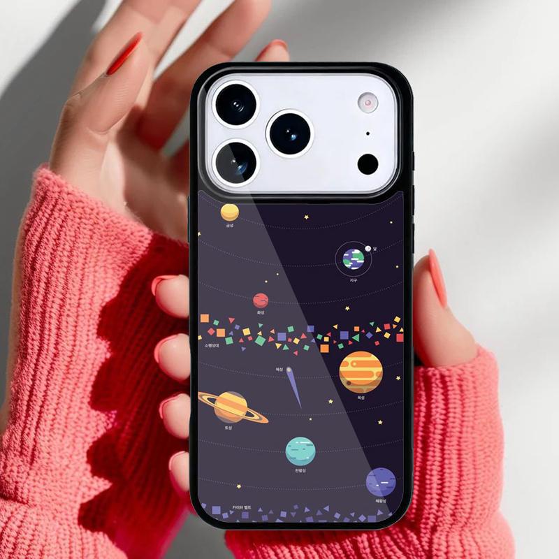 Solar System Planet Constellations Soft Phone Case for iPhone 17 Air 16e 15 14 13 Pro Max Back Cover for 12 11 Pro Coque