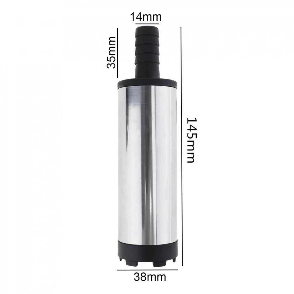 DC 12V 24V 38MM Portable Mini Car Electric Submersible Pump fit for Diesel Fuel Pump Water Oil Barrel Pumps with 2Alligator Clip
