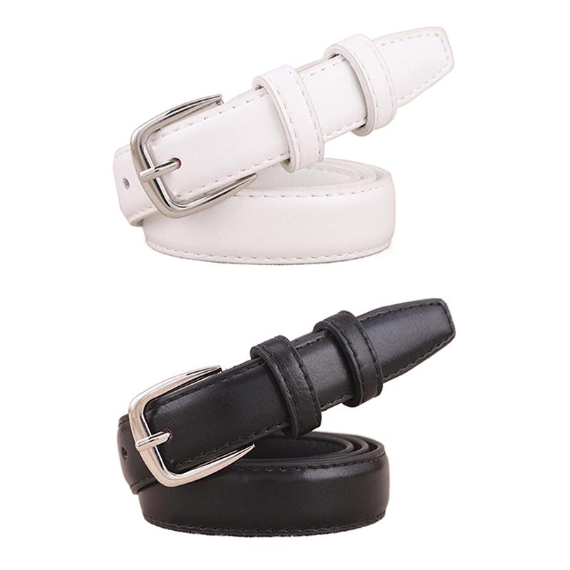 1Pc Women's Fashion PU Leather Metal Buckle Belt Girls Dress Jean Pants Waistband Belts For Lady High Quality Ladies Dress Belt